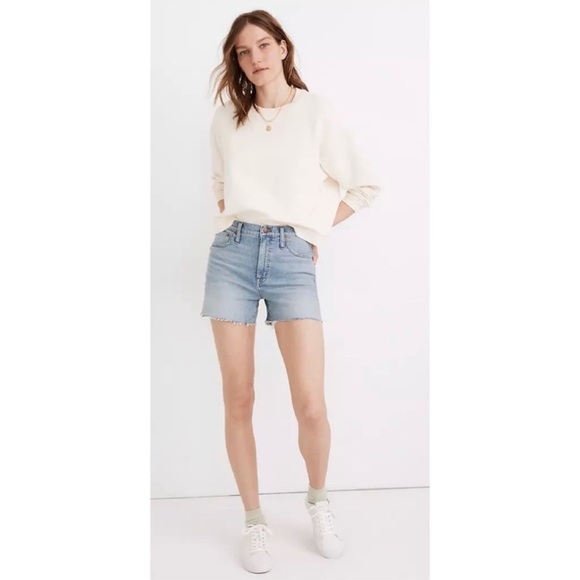 NWT MADEWELL High Rise Denim Short Cutoff Short Raw Hem, Size 23 - Picture 7 of 12